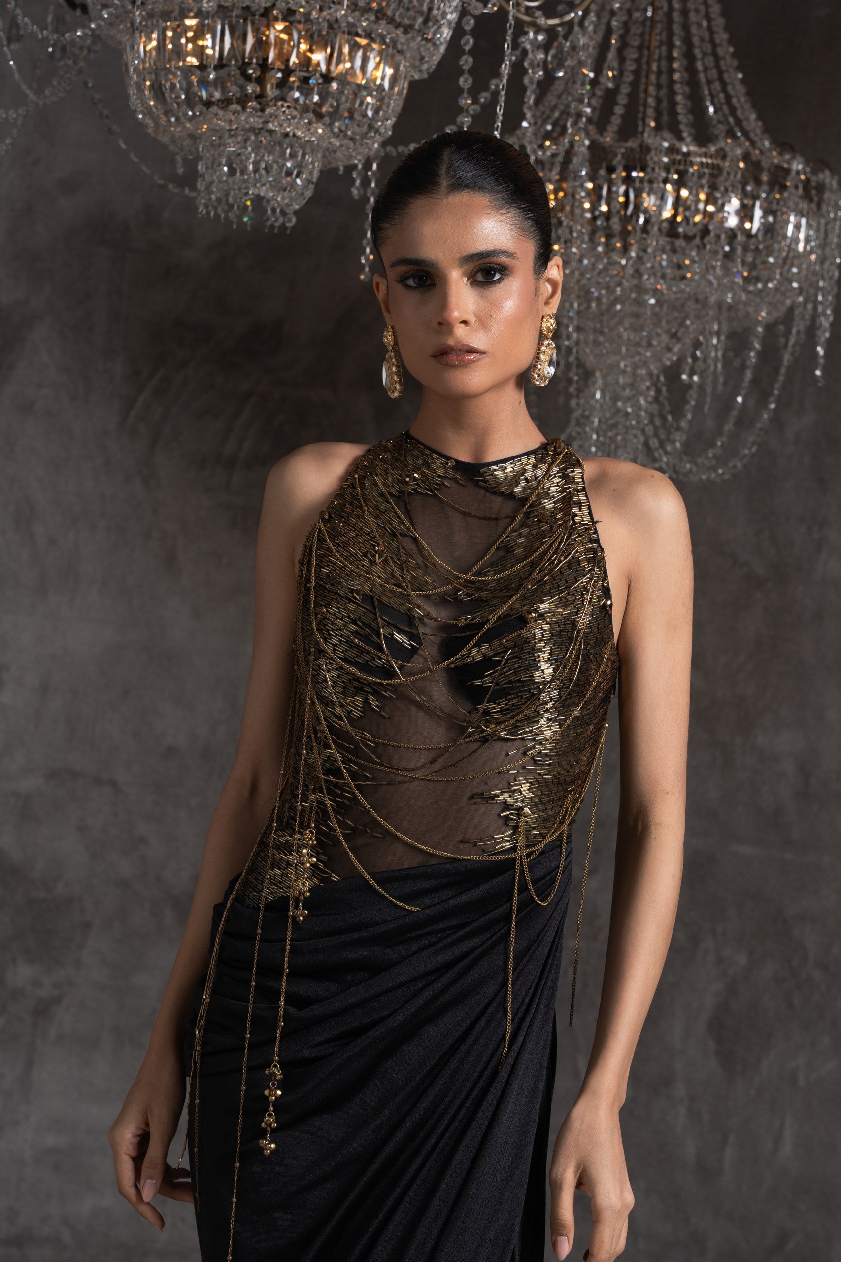 Auric Noir Gown