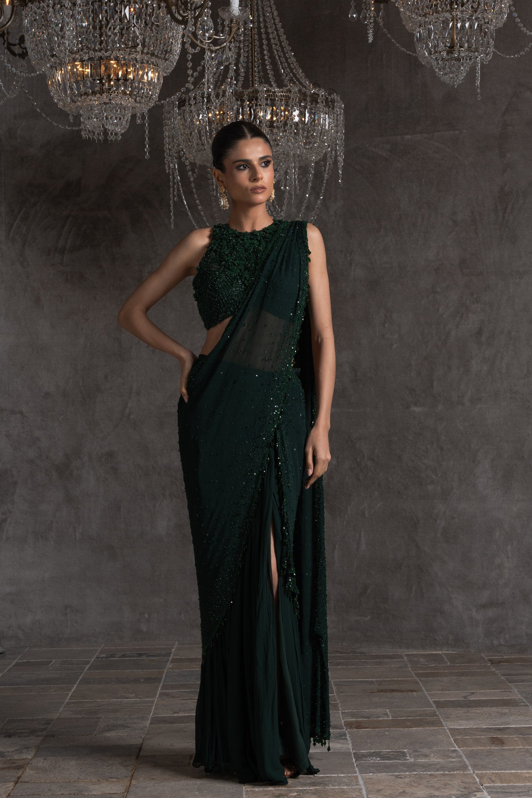Émerauda Predraped Saree