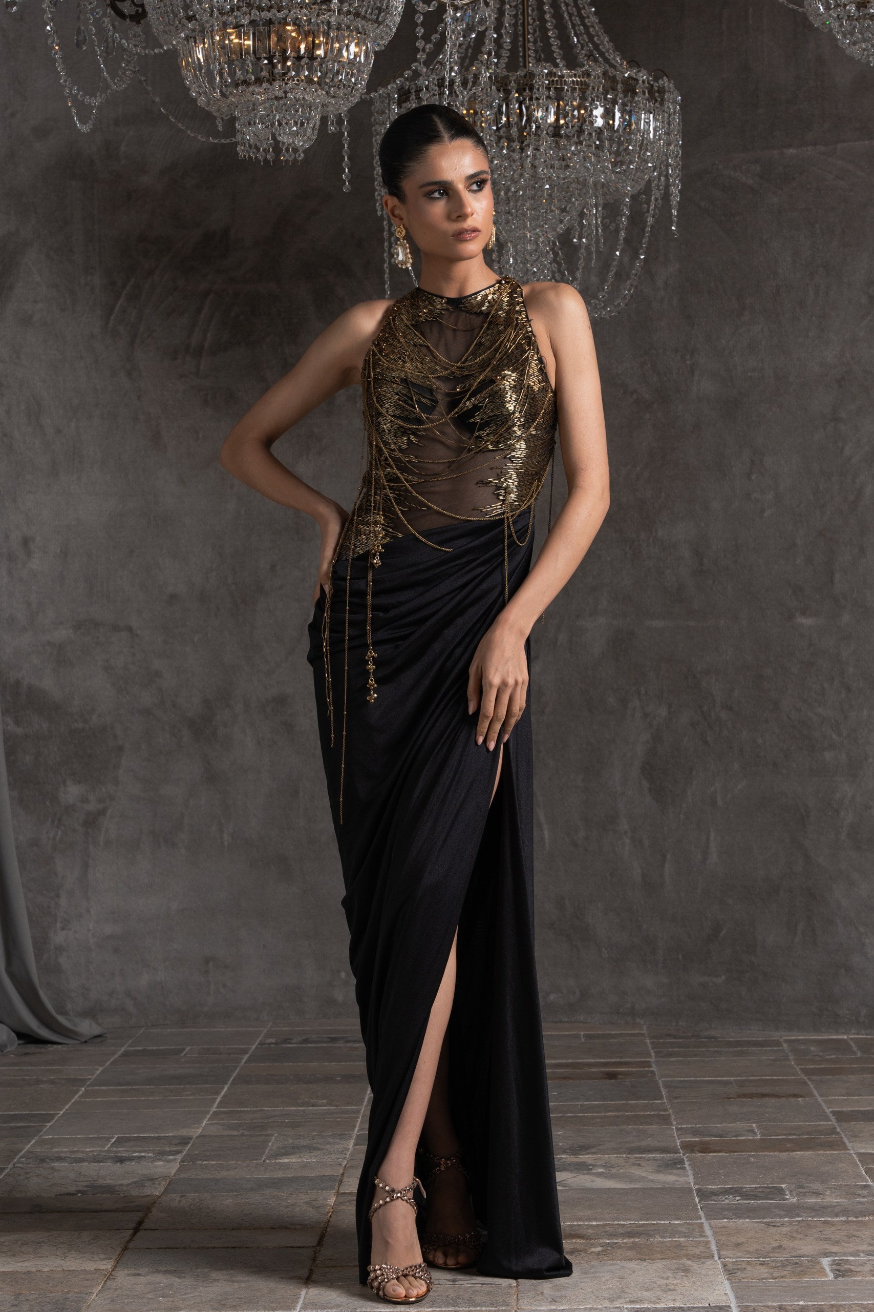 Auric Noir Gown