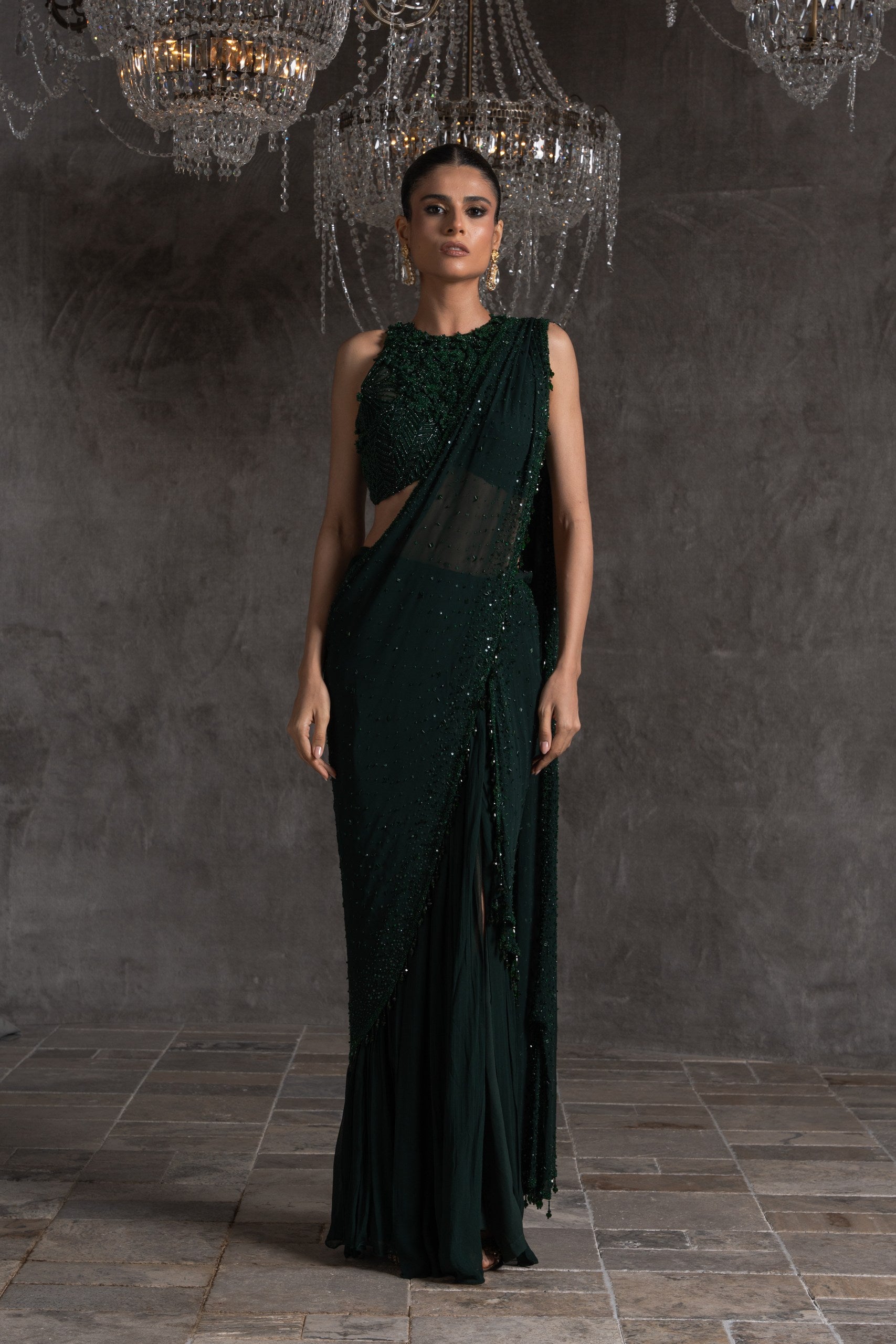 Émerauda Predraped Saree